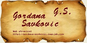 Gordana Savković vizit kartica